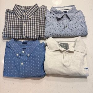 Bundle of Men’s Casual Shirts - Blue, White, and Gray Size xxl